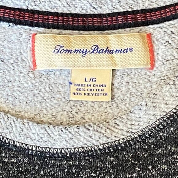 Tommy Bahama Men’s Crew Neck Sweater Navy/Gray Sz L. #344G - Picture 5 of 7